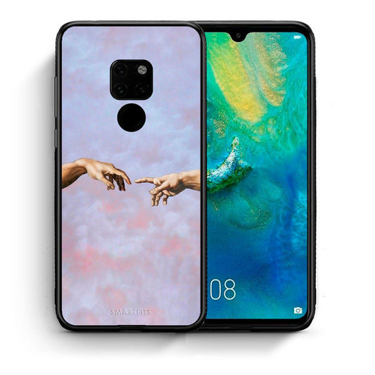 Θήκη Huawei Mate 20 Adam Hand από τη Smartfits με σχέδιο στο πίσω μέρος και μαύρο περίβλημα | Huawei Mate 20 Adam Hand case with colorful back and black bezels