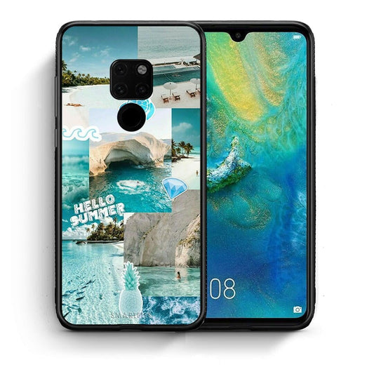 Θήκη Huawei Mate 20 Aesthetic Summer από τη Smartfits με σχέδιο στο πίσω μέρος και μαύρο περίβλημα | Huawei Mate 20 Aesthetic Summer case with colorful back and black bezels
