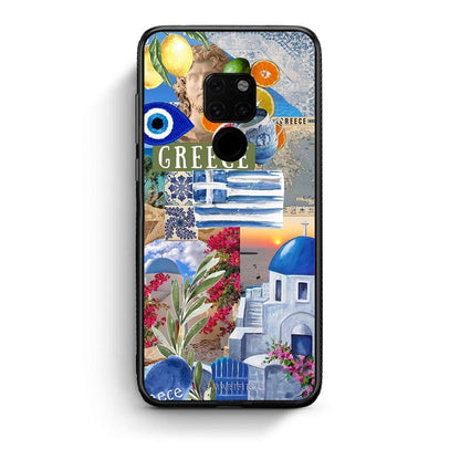 Huawei Mate 20 All Greek Θήκη από τη Smartfits με σχέδιο στο πίσω μέρος και μαύρο περίβλημα | Smartphone case with colorful back and black bezels by Smartfits