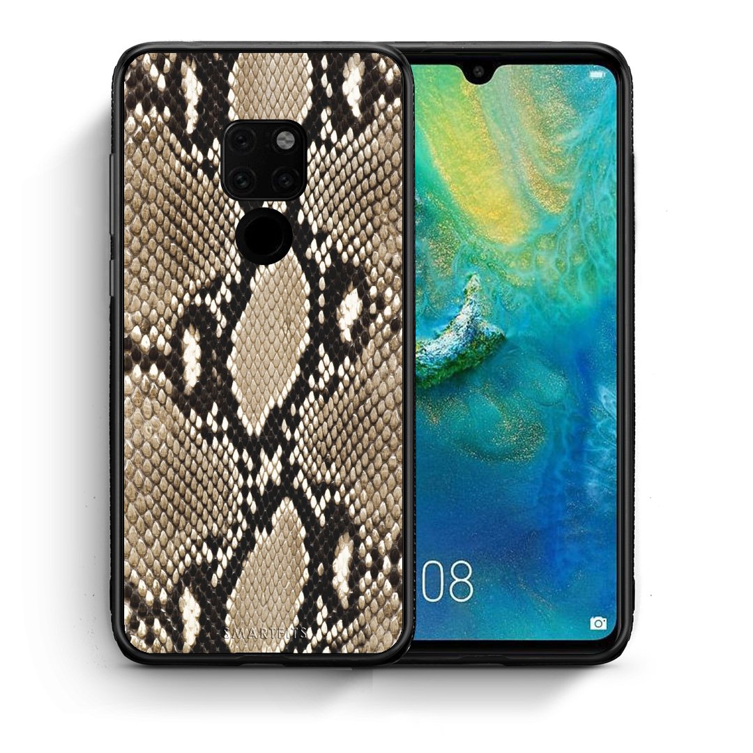 Θήκη Huawei Mate 20 Fashion Snake Animal από τη Smartfits με σχέδιο στο πίσω μέρος και μαύρο περίβλημα | Huawei Mate 20 Fashion Snake Animal case with colorful back and black bezels