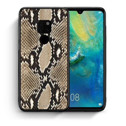 Θήκη Huawei Mate 20 Fashion Snake Animal από τη Smartfits με σχέδιο στο πίσω μέρος και μαύρο περίβλημα | Huawei Mate 20 Fashion Snake Animal case with colorful back and black bezels