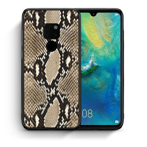 Θήκη Huawei Mate 20 Fashion Snake Animal από τη Smartfits με σχέδιο στο πίσω μέρος και μαύρο περίβλημα | Huawei Mate 20 Fashion Snake Animal case with colorful back and black bezels