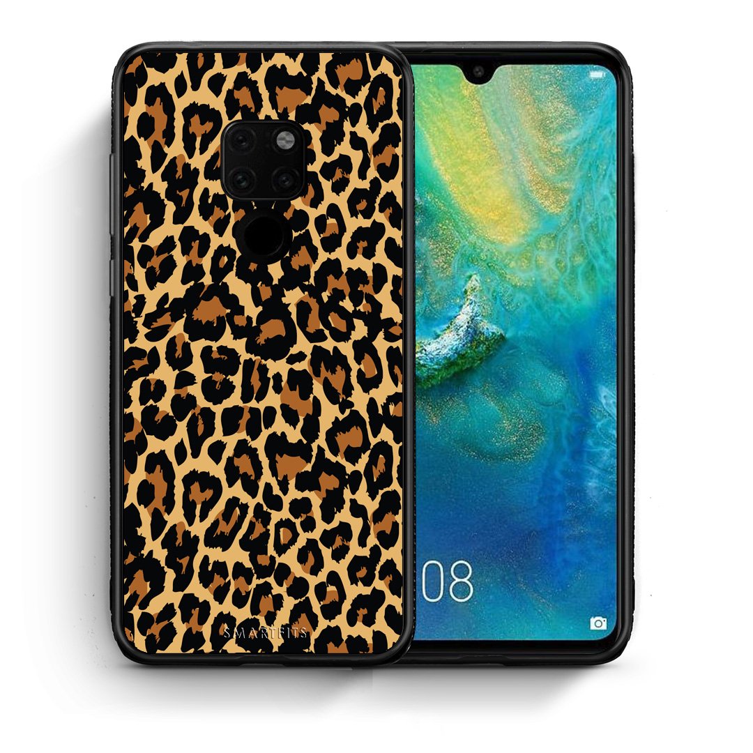 Θήκη Huawei Mate 20 Leopard Animal από τη Smartfits με σχέδιο στο πίσω μέρος και μαύρο περίβλημα | Huawei Mate 20 Leopard Animal case with colorful back and black bezels