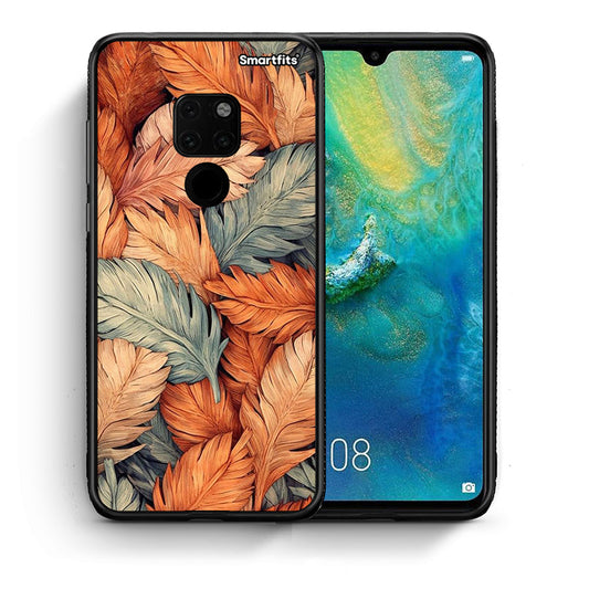 Θήκη Huawei Mate 20 Autumn Leaves από τη Smartfits με σχέδιο στο πίσω μέρος και μαύρο περίβλημα | Huawei Mate 20 Autumn Leaves case with colorful back and black bezels