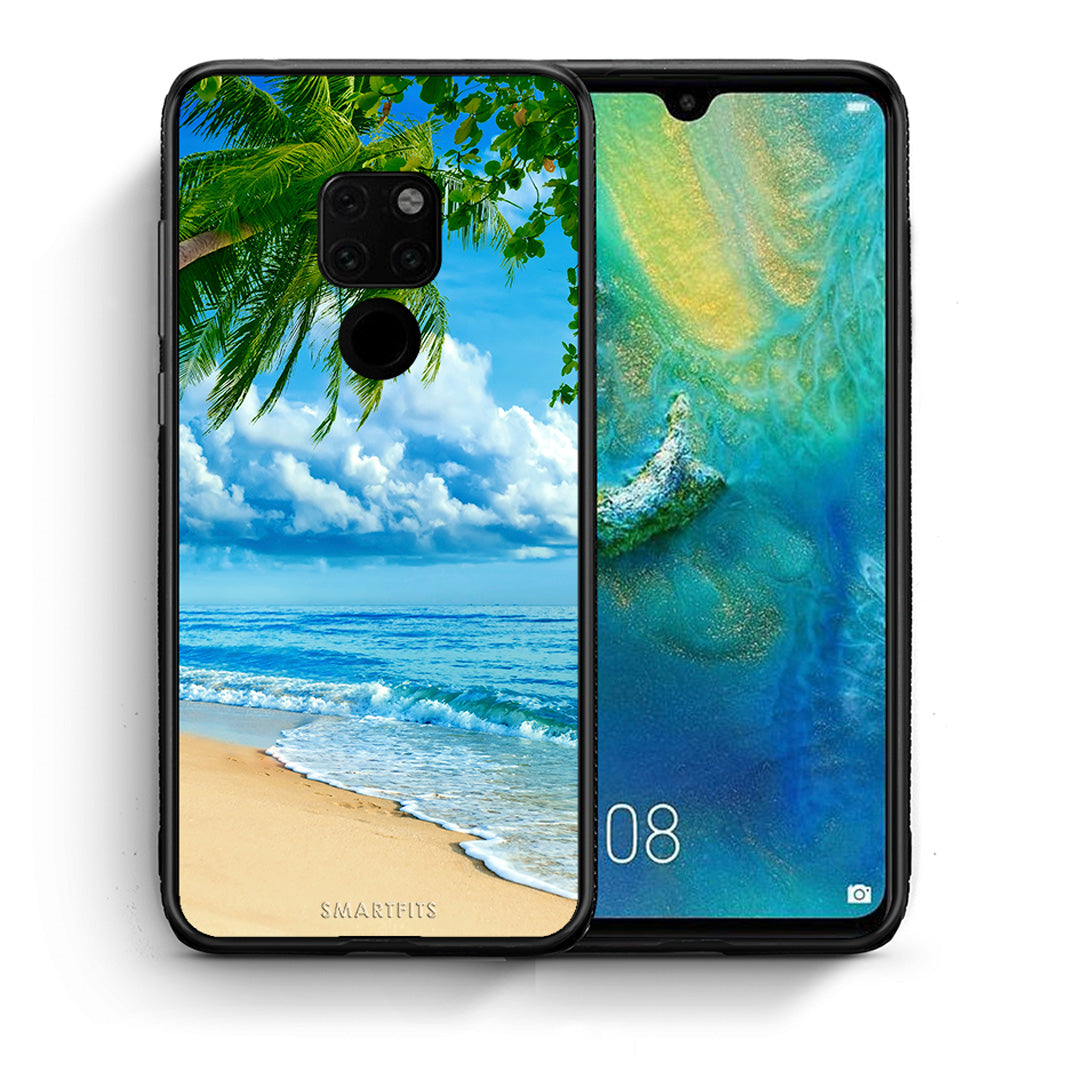Θήκη Huawei Mate 20 Beautiful Beach από τη Smartfits με σχέδιο στο πίσω μέρος και μαύρο περίβλημα | Huawei Mate 20 Beautiful Beach case with colorful back and black bezels