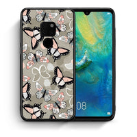Thumbnail for Θήκη Huawei Mate 20 Butterflies Boho από τη Smartfits με σχέδιο στο πίσω μέρος και μαύρο περίβλημα | Huawei Mate 20 Butterflies Boho case with colorful back and black bezels