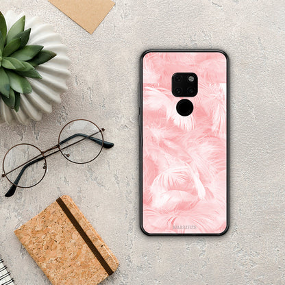 Boho Pink Feather - Huawei Mate 20 θήκη