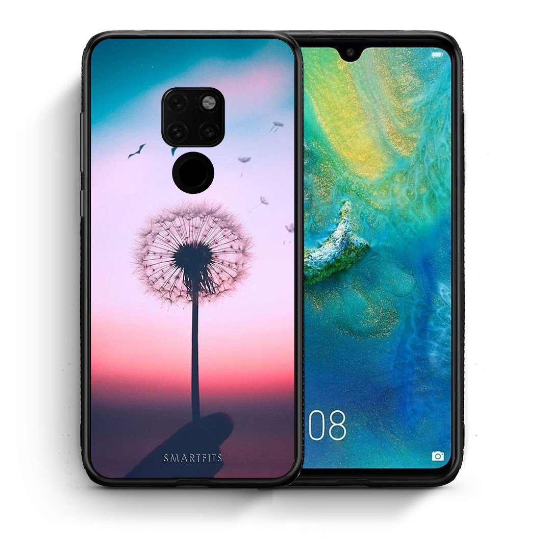 Θήκη Huawei Mate 20 Wish Boho από τη Smartfits με σχέδιο στο πίσω μέρος και μαύρο περίβλημα | Huawei Mate 20 Wish Boho case with colorful back and black bezels