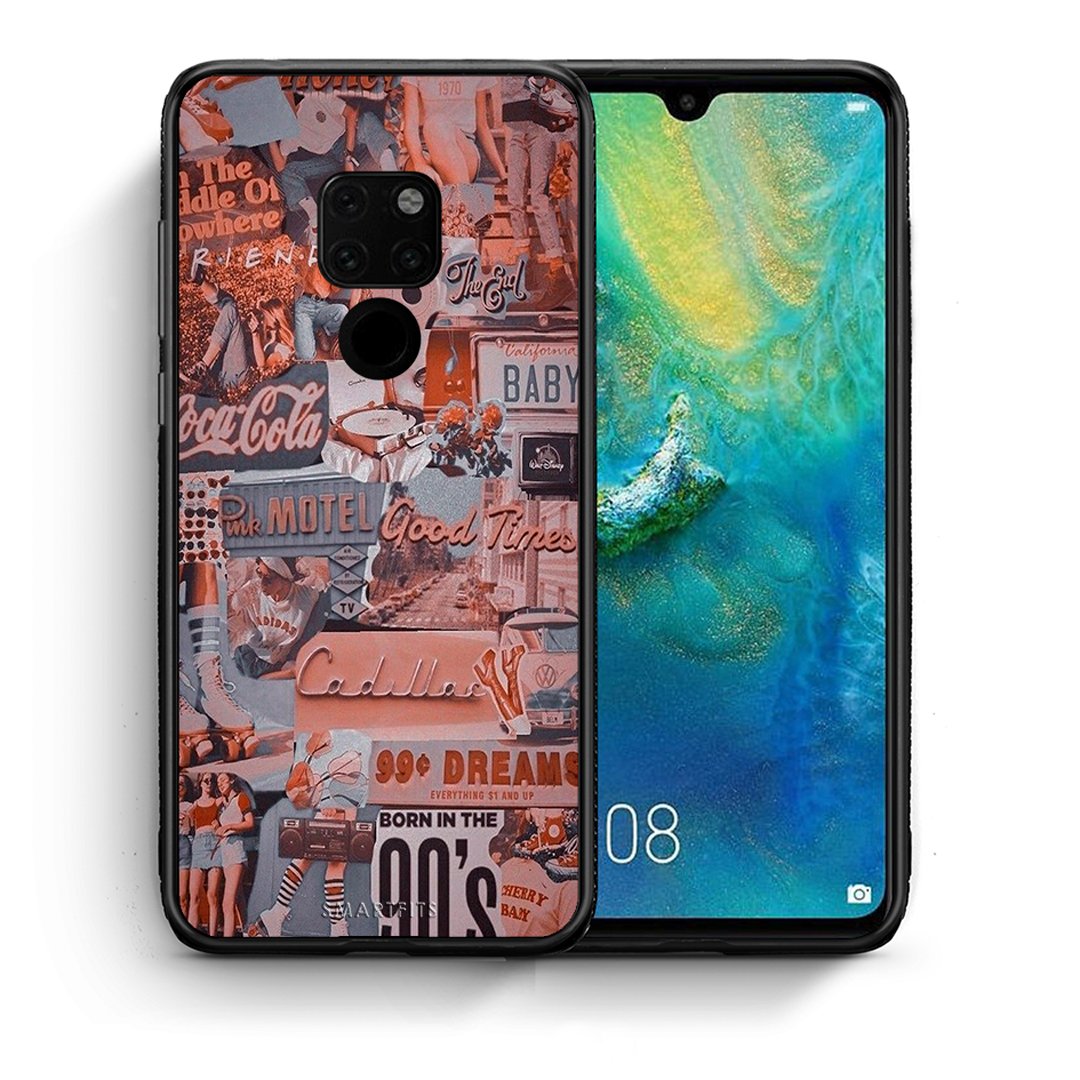 Θήκη Huawei Mate 20 Born In 90s από τη Smartfits με σχέδιο στο πίσω μέρος και μαύρο περίβλημα | Huawei Mate 20 Born In 90s case with colorful back and black bezels