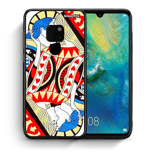 Θήκη Huawei Mate 20 Card Love από τη Smartfits με σχέδιο στο πίσω μέρος και μαύρο περίβλημα | Huawei Mate 20 Card Love case with colorful back and black bezels