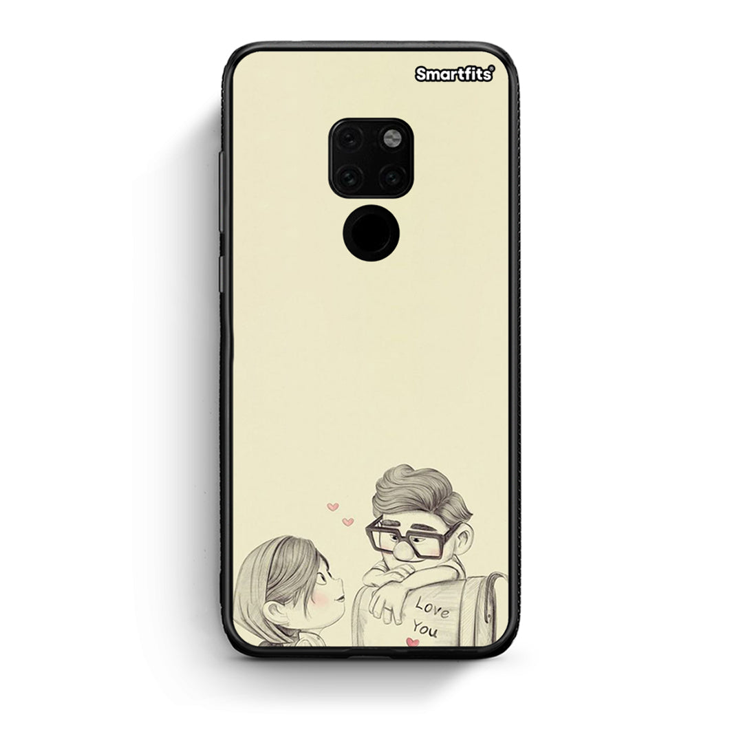 Huawei Mate 20 Carl And Ellie θήκη από τη Smartfits με σχέδιο στο πίσω μέρος και μαύρο περίβλημα | Smartphone case with colorful back and black bezels by Smartfits