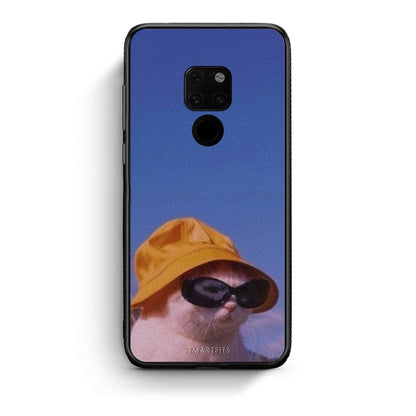 Huawei Mate 20 Cat Diva θήκη από τη Smartfits με σχέδιο στο πίσω μέρος και μαύρο περίβλημα | Smartphone case with colorful back and black bezels by Smartfits