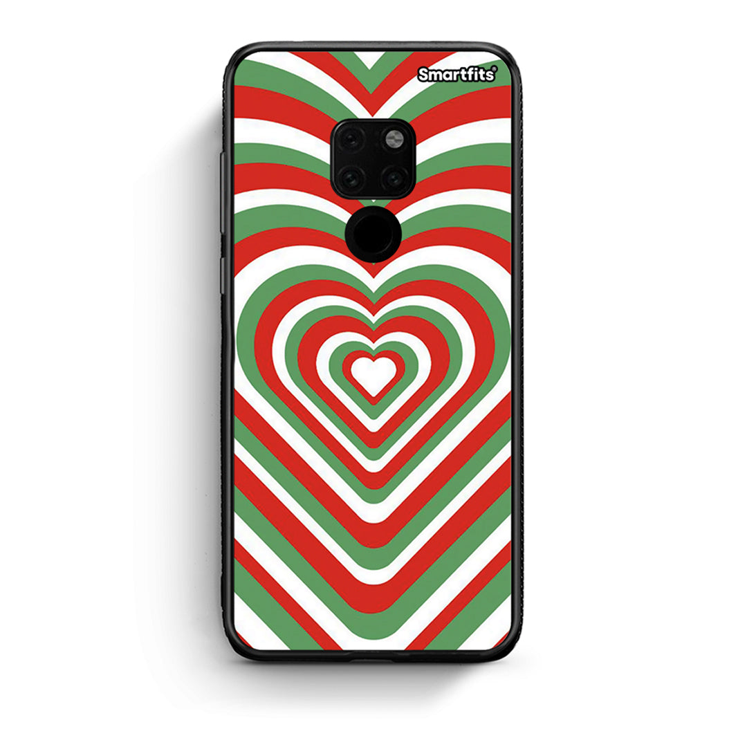Huawei Mate 20 Christmas Hearts θήκη από τη Smartfits με σχέδιο στο πίσω μέρος και μαύρο περίβλημα | Smartphone case with colorful back and black bezels by Smartfits