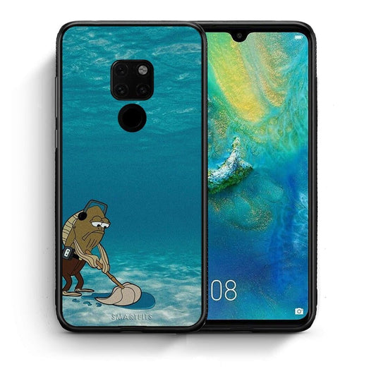 Θήκη Huawei Mate 20 Clean The Ocean από τη Smartfits με σχέδιο στο πίσω μέρος και μαύρο περίβλημα | Huawei Mate 20 Clean The Ocean case with colorful back and black bezels