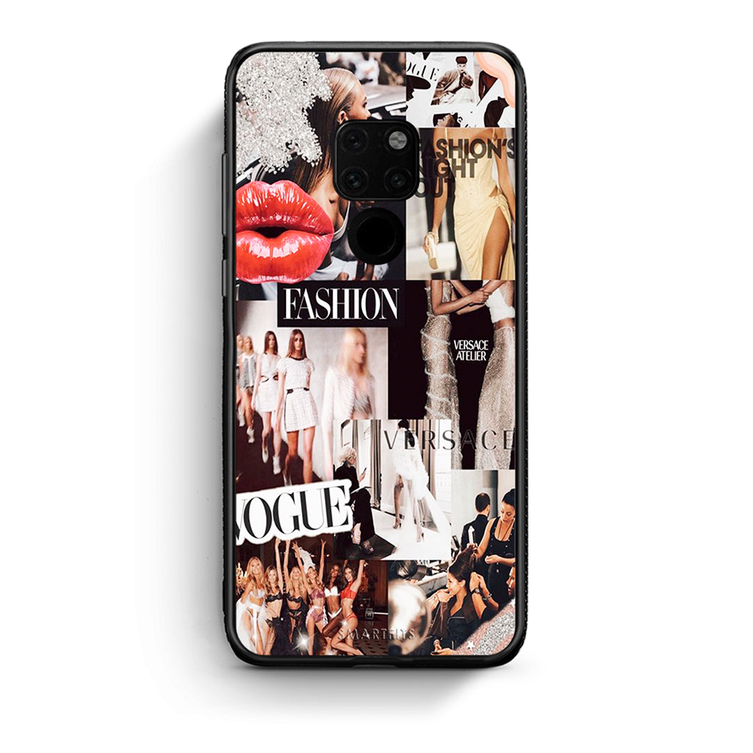 Huawei Mate 20 Collage Fashion Θήκη Αγίου Βαλεντίνου από τη Smartfits με σχέδιο στο πίσω μέρος και μαύρο περίβλημα | Smartphone case with colorful back and black bezels by Smartfits