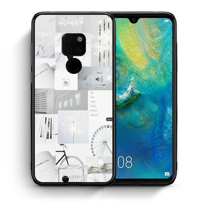 Θήκη Αγίου Βαλεντίνου Huawei Mate 20 Collage Make Me Wonder από τη Smartfits με σχέδιο στο πίσω μέρος και μαύρο περίβλημα | Huawei Mate 20 Collage Make Me Wonder case with colorful back and black bezels