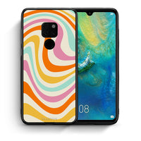 Thumbnail for Θήκη Huawei Mate 20 Colourful Waves από τη Smartfits με σχέδιο στο πίσω μέρος και μαύρο περίβλημα | Huawei Mate 20 Colourful Waves case with colorful back and black bezels