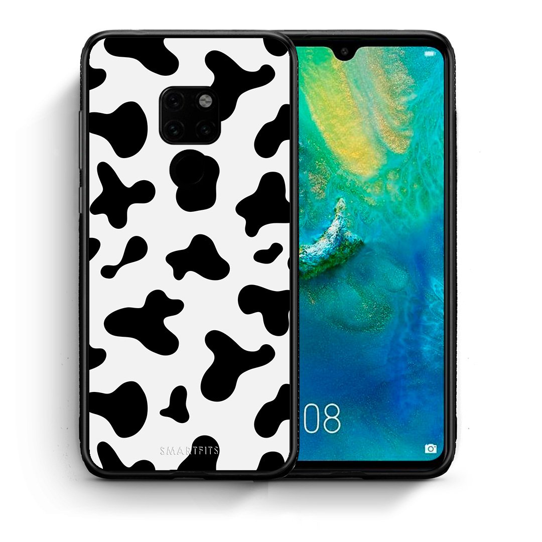 Θήκη Huawei Mate 20 Cow Print από τη Smartfits με σχέδιο στο πίσω μέρος και μαύρο περίβλημα | Huawei Mate 20 Cow Print case with colorful back and black bezels
