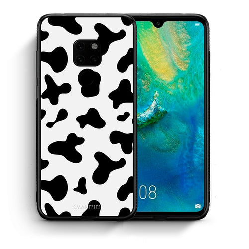 Θήκη Huawei Mate 20 Cow Print από τη Smartfits με σχέδιο στο πίσω μέρος και μαύρο περίβλημα | Huawei Mate 20 Cow Print case with colorful back and black bezels