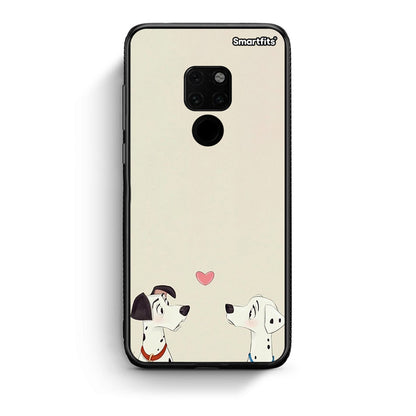 Huawei Mate 20 Dalmatians Love θήκη από τη Smartfits με σχέδιο στο πίσω μέρος και μαύρο περίβλημα | Smartphone case with colorful back and black bezels by Smartfits