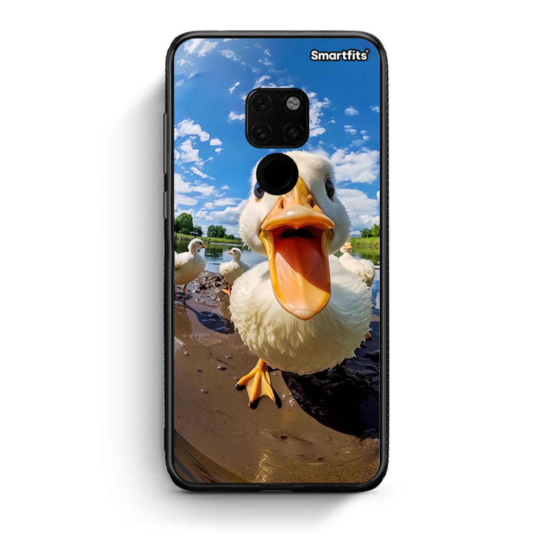 Huawei Mate 20 Duck Face θήκη από τη Smartfits με σχέδιο στο πίσω μέρος και μαύρο περίβλημα | Smartphone case with colorful back and black bezels by Smartfits