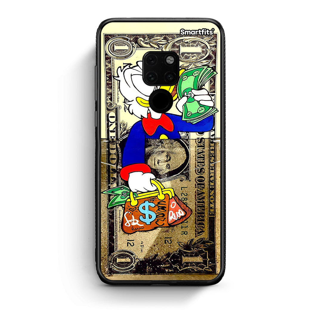 Huawei Mate 20 Duck Money Θήκη από τη Smartfits με σχέδιο στο πίσω μέρος και μαύρο περίβλημα | Smartphone case with colorful back and black bezels by Smartfits