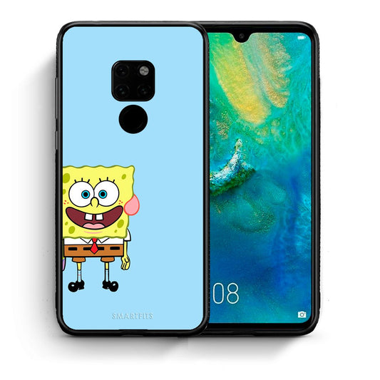 Θήκη Huawei Mate 20 Friends Bob από τη Smartfits με σχέδιο στο πίσω μέρος και μαύρο περίβλημα | Huawei Mate 20 Friends Bob case with colorful back and black bezels