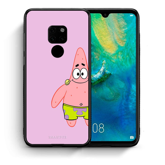 Θήκη Huawei Mate 20  Friends Patrick από τη Smartfits με σχέδιο στο πίσω μέρος και μαύρο περίβλημα | Huawei Mate 20  Friends Patrick case with colorful back and black bezels