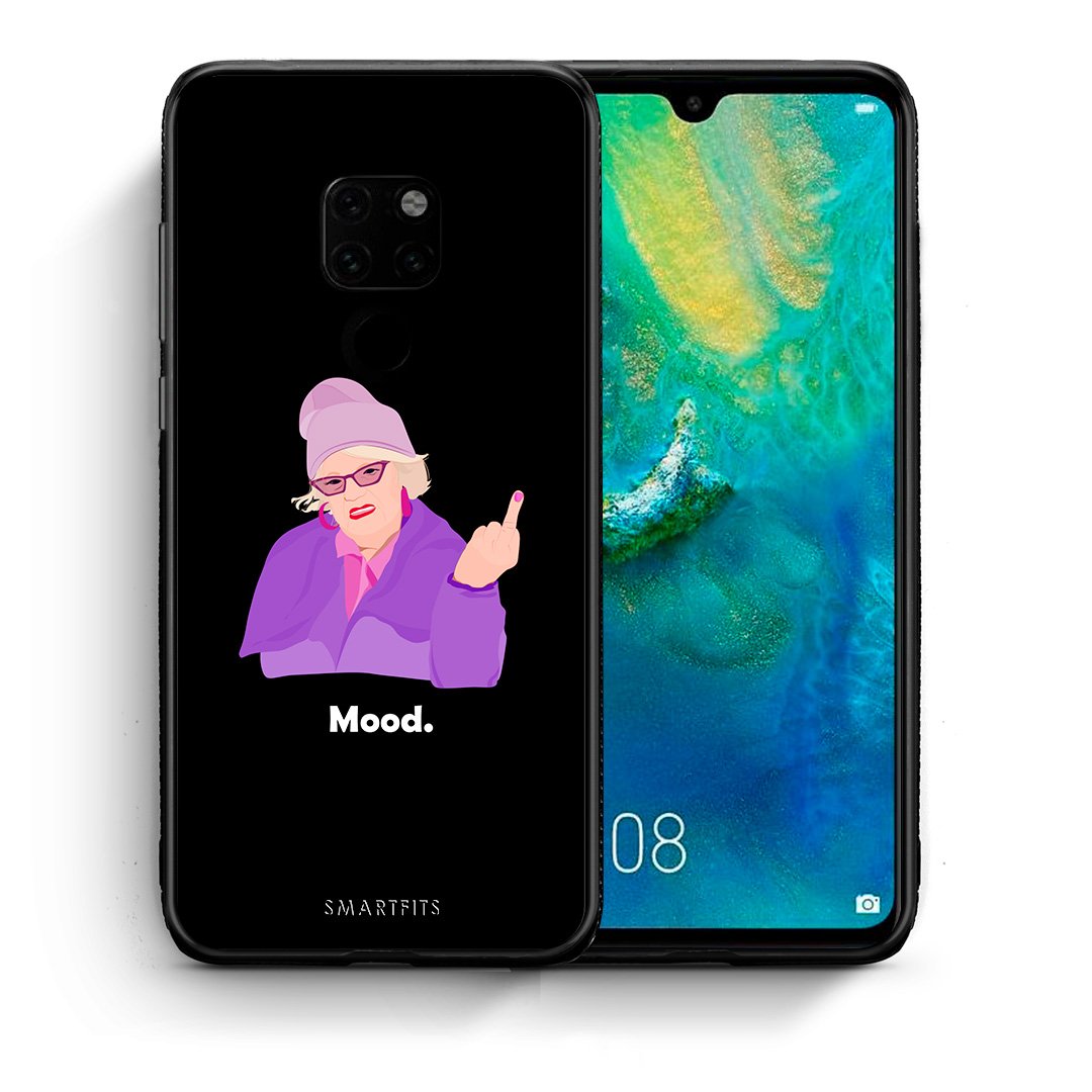 Θήκη Huawei Mate 20 Grandma Mood Black από τη Smartfits με σχέδιο στο πίσω μέρος και μαύρο περίβλημα | Huawei Mate 20 Grandma Mood Black case with colorful back and black bezels