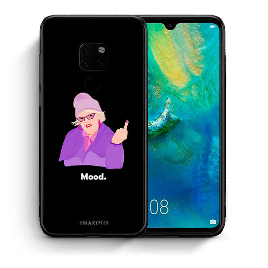 Θήκη Huawei Mate 20 Grandma Mood Black από τη Smartfits με σχέδιο στο πίσω μέρος και μαύρο περίβλημα | Huawei Mate 20 Grandma Mood Black case with colorful back and black bezels