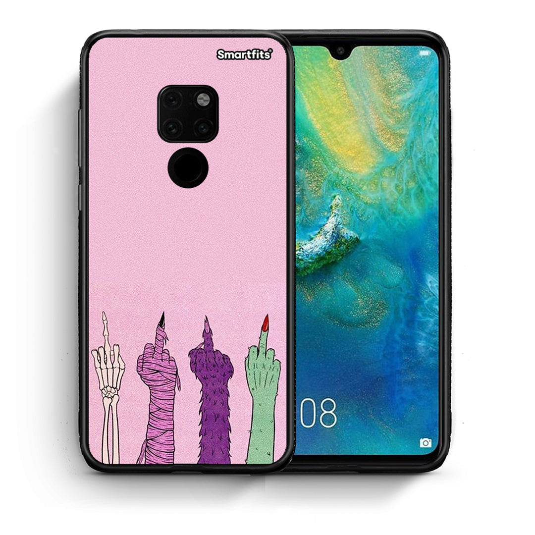 Θήκη Huawei Mate 20 Halloween Be A Lady από τη Smartfits με σχέδιο στο πίσω μέρος και μαύρο περίβλημα | Huawei Mate 20 Halloween Be A Lady case with colorful back and black bezels