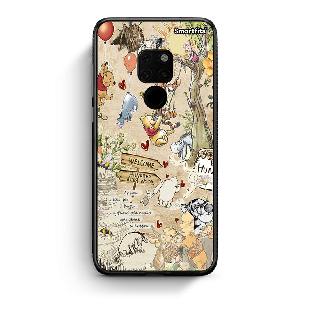 Huawei Mate 20 Happy Friends θήκη από τη Smartfits με σχέδιο στο πίσω μέρος και μαύρο περίβλημα | Smartphone case with colorful back and black bezels by Smartfits