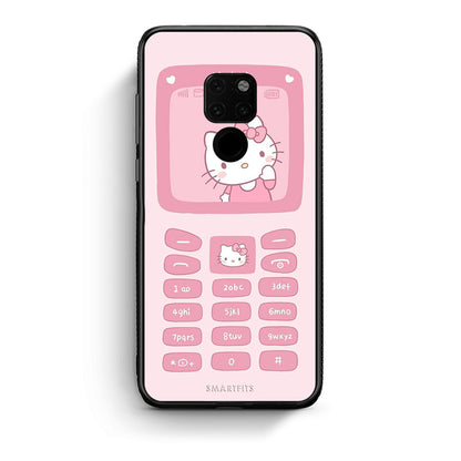 Huawei Mate 20 Hello Kitten Θήκη Αγίου Βαλεντίνου από τη Smartfits με σχέδιο στο πίσω μέρος και μαύρο περίβλημα | Smartphone case with colorful back and black bezels by Smartfits