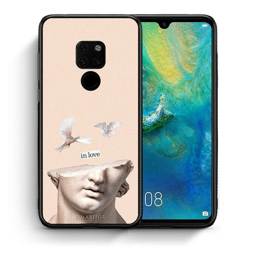 Θήκη Huawei Mate 20 In Love από τη Smartfits με σχέδιο στο πίσω μέρος και μαύρο περίβλημα | Huawei Mate 20 In Love case with colorful back and black bezels