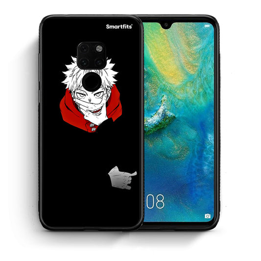 Θήκη Huawei Mate 20 Itadori Anime από τη Smartfits με σχέδιο στο πίσω μέρος και μαύρο περίβλημα | Huawei Mate 20 Itadori Anime case with colorful back and black bezels