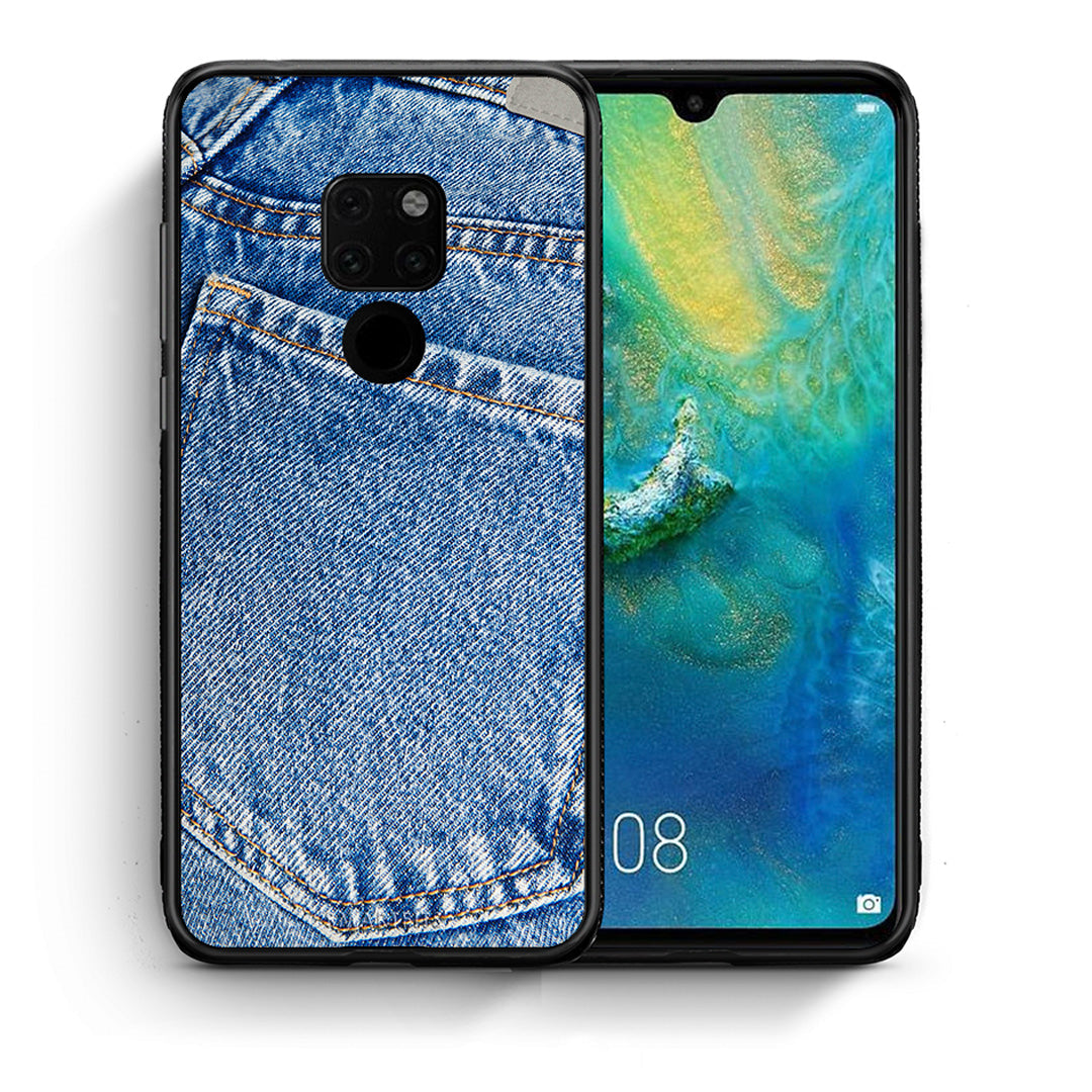 Θήκη Huawei Mate 20 Jeans Pocket από τη Smartfits με σχέδιο στο πίσω μέρος και μαύρο περίβλημα | Huawei Mate 20 Jeans Pocket case with colorful back and black bezels