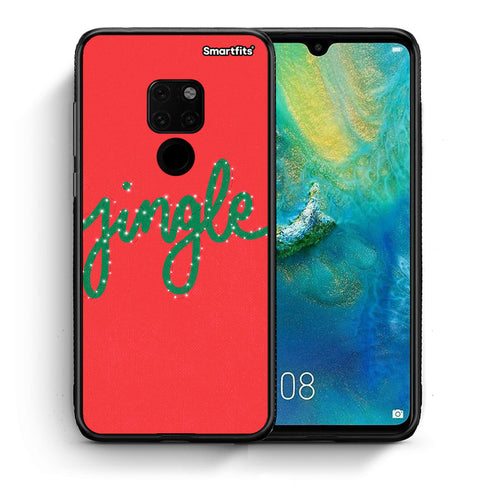 Θήκη Huawei Mate 20 Jingle Xmas από τη Smartfits με σχέδιο στο πίσω μέρος και μαύρο περίβλημα | Huawei Mate 20 Jingle Xmas case with colorful back and black bezels