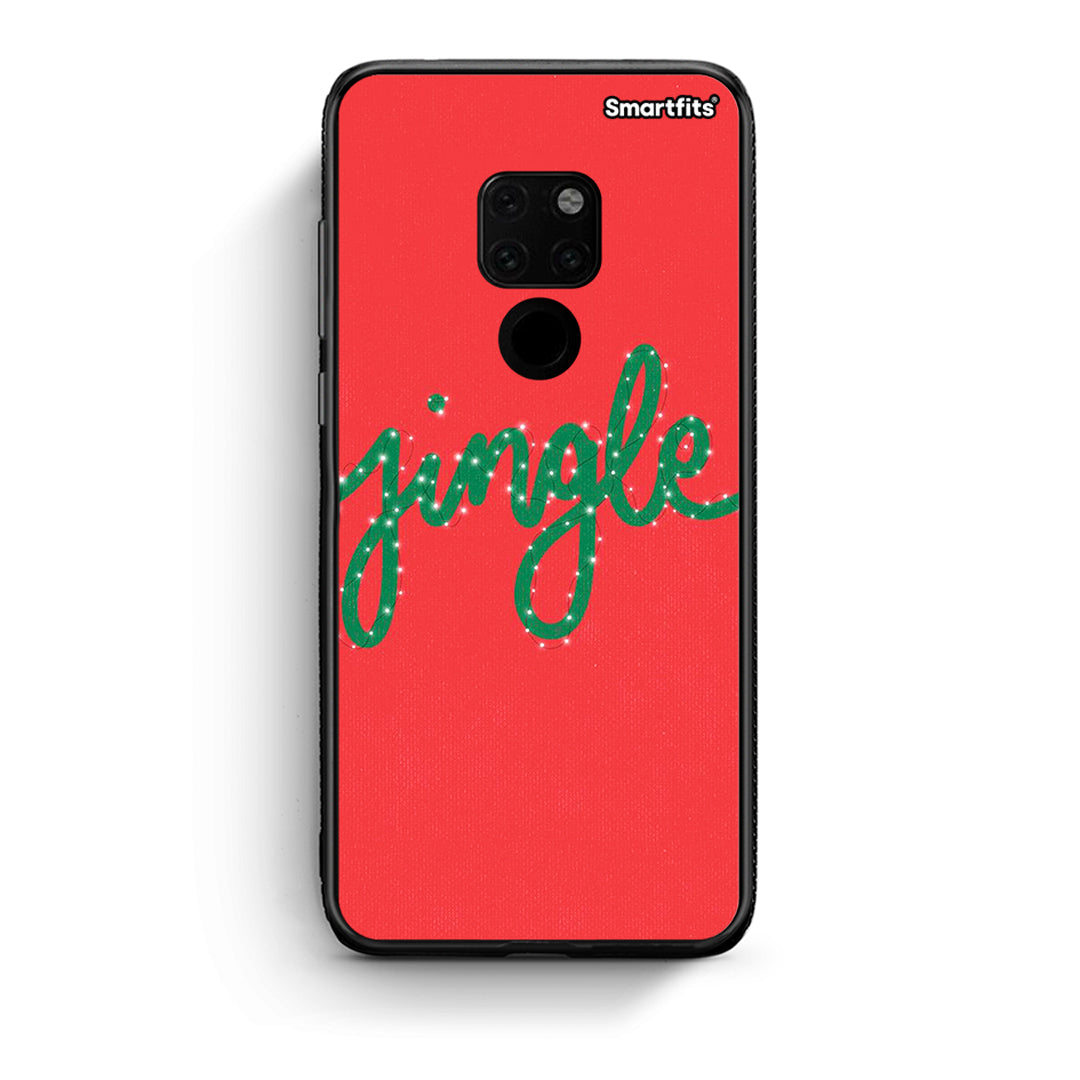 Huawei Mate 20 Jingle Xmas θήκη από τη Smartfits με σχέδιο στο πίσω μέρος και μαύρο περίβλημα | Smartphone case with colorful back and black bezels by Smartfits