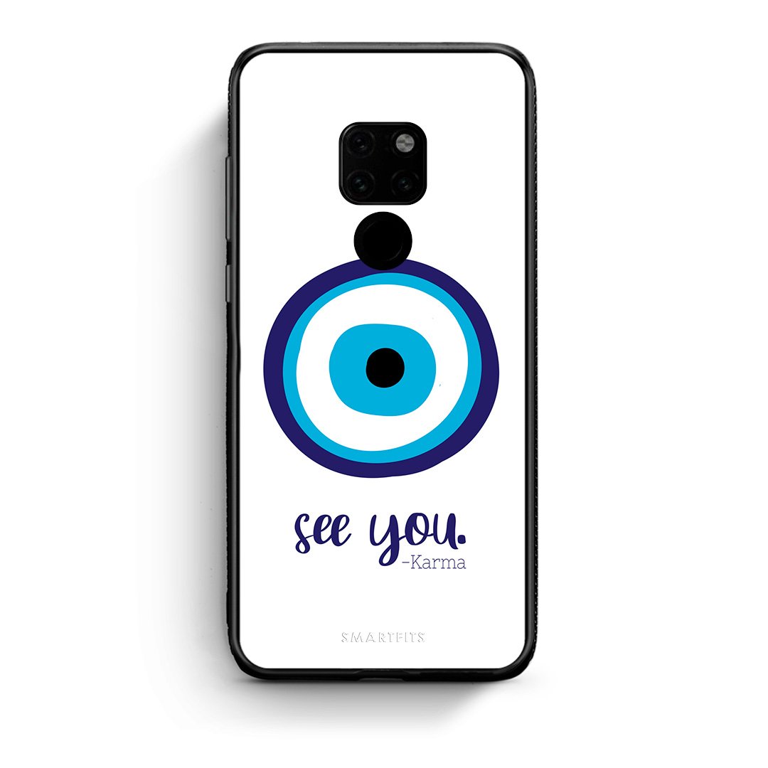 Huawei Mate 20 Karma Says θήκη από τη Smartfits με σχέδιο στο πίσω μέρος και μαύρο περίβλημα | Smartphone case with colorful back and black bezels by Smartfits
