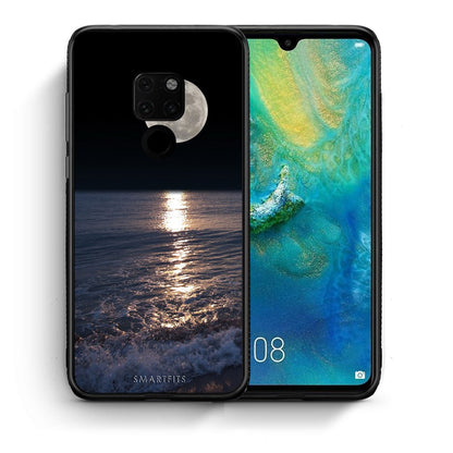 Θήκη Huawei Mate 20 Moon Landscape από τη Smartfits με σχέδιο στο πίσω μέρος και μαύρο περίβλημα | Huawei Mate 20 Moon Landscape case with colorful back and black bezels