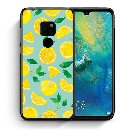 Θήκη Huawei Mate 20 Lemons από τη Smartfits με σχέδιο στο πίσω μέρος και μαύρο περίβλημα | Huawei Mate 20 Lemons case with colorful back and black bezels
