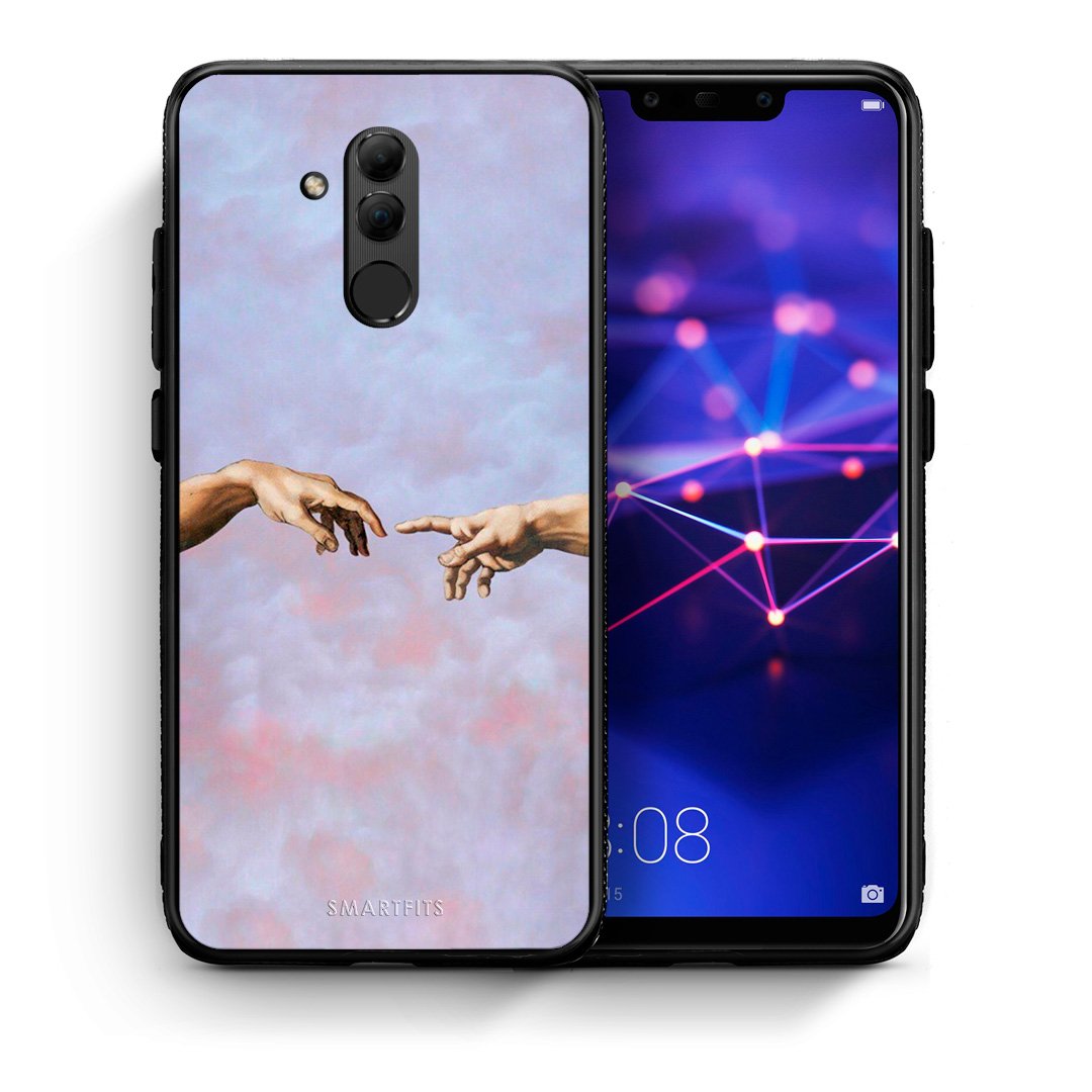 Θήκη Huawei Mate 20 Lite Adam Hand από τη Smartfits με σχέδιο στο πίσω μέρος και μαύρο περίβλημα | Huawei Mate 20 Lite Adam Hand case with colorful back and black bezels