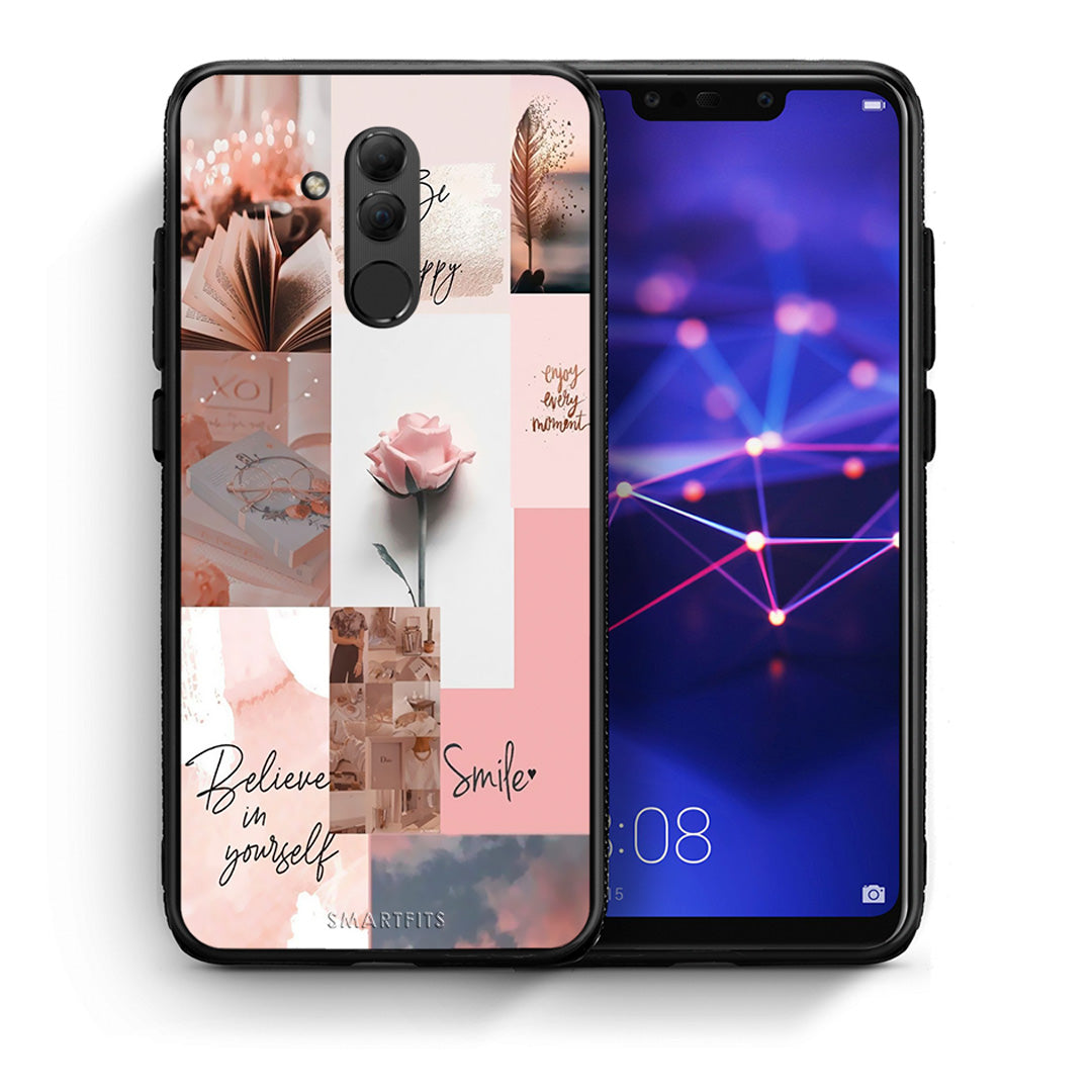 Θήκη Huawei Mate 20 Lite Aesthetic Collage από τη Smartfits με σχέδιο στο πίσω μέρος και μαύρο περίβλημα | Huawei Mate 20 Lite Aesthetic Collage case with colorful back and black bezels