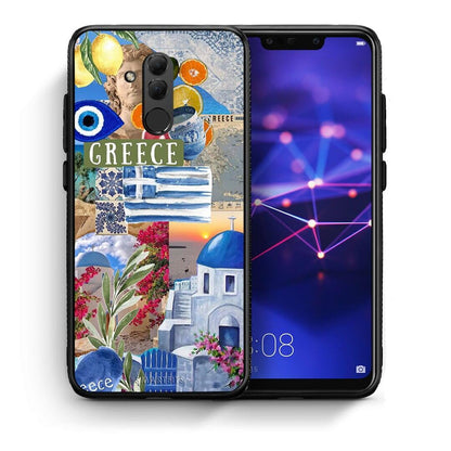 Θήκη Huawei Mate 20 Lite All Greek από τη Smartfits με σχέδιο στο πίσω μέρος και μαύρο περίβλημα | Huawei Mate 20 Lite All Greek case with colorful back and black bezels
