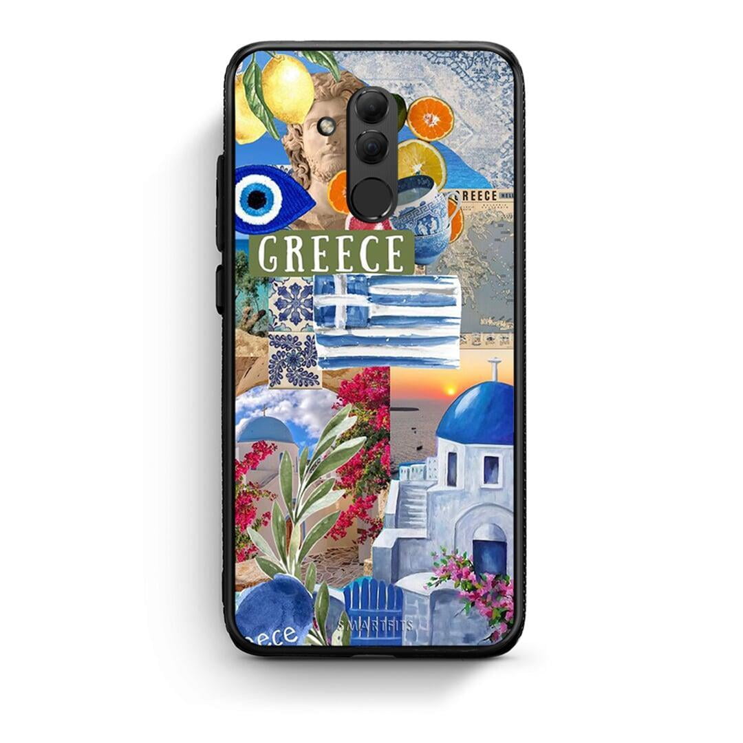 Huawei Mate 20 Lite All Greek Θήκη από τη Smartfits με σχέδιο στο πίσω μέρος και μαύρο περίβλημα | Smartphone case with colorful back and black bezels by Smartfits