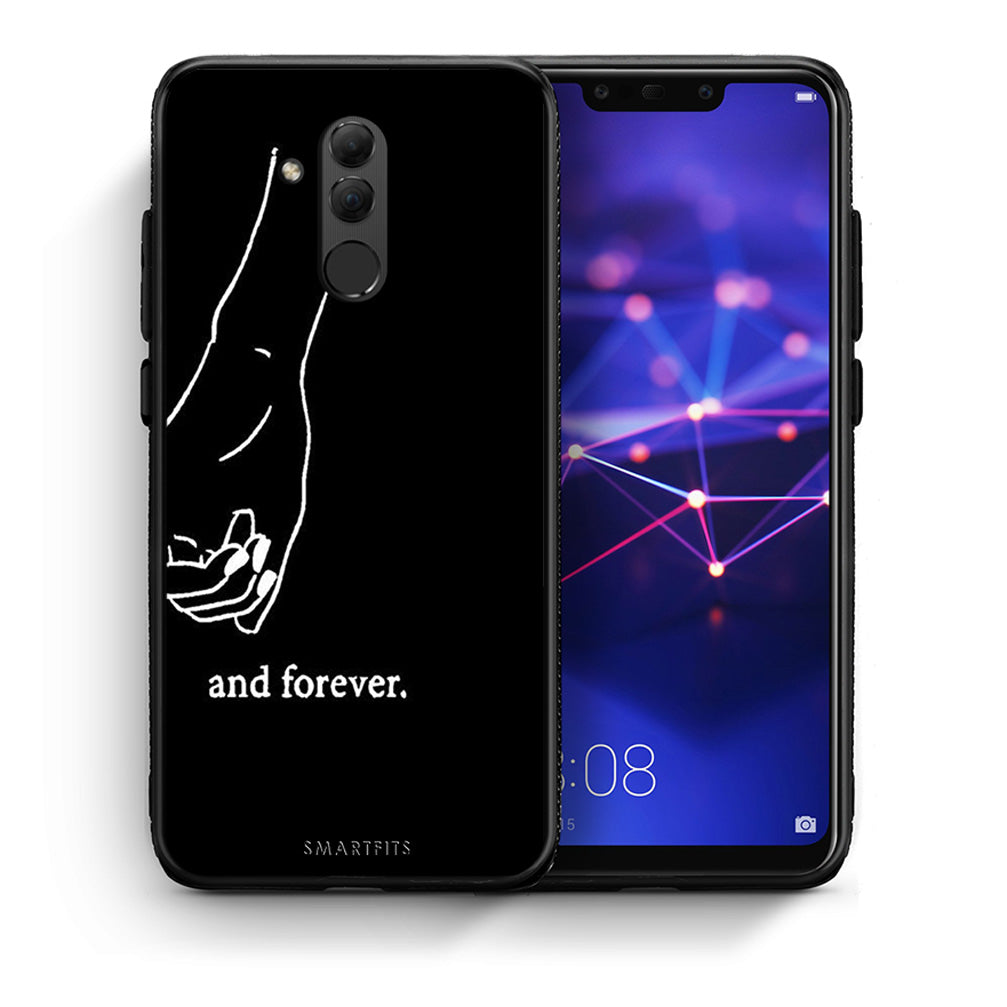 Θήκη Αγίου Βαλεντίνου Huawei Mate 20 Lite Always & Forever 2 από τη Smartfits με σχέδιο στο πίσω μέρος και μαύρο περίβλημα | Huawei Mate 20 Lite Always & Forever 2 case with colorful back and black bezels