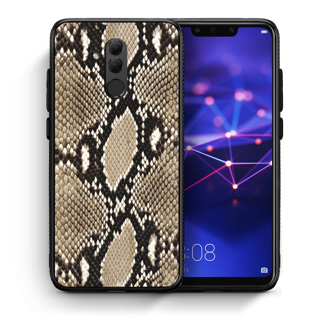 Θήκη Huawei Mate 20 Lite Fashion Snake Animal από τη Smartfits με σχέδιο στο πίσω μέρος και μαύρο περίβλημα | Huawei Mate 20 Lite Fashion Snake Animal case with colorful back and black bezels