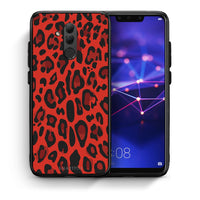Thumbnail for Θήκη Huawei Mate 20 Lite Red Leopard Animal από τη Smartfits με σχέδιο στο πίσω μέρος και μαύρο περίβλημα | Huawei Mate 20 Lite Red Leopard Animal case with colorful back and black bezels