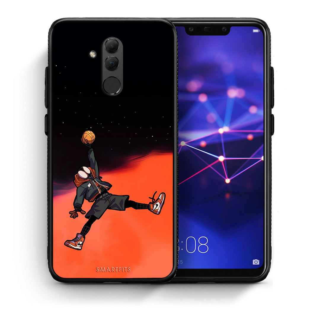 Θήκη Huawei Mate 20 Lite Basketball Hero από τη Smartfits με σχέδιο στο πίσω μέρος και μαύρο περίβλημα | Huawei Mate 20 Lite Basketball Hero case with colorful back and black bezels