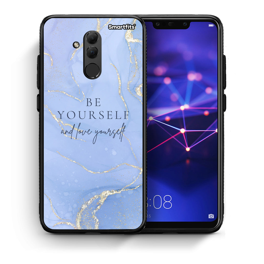 Θήκη Huawei Mate 20 Lite Be Yourself από τη Smartfits με σχέδιο στο πίσω μέρος και μαύρο περίβλημα | Huawei Mate 20 Lite Be Yourself case with colorful back and black bezels